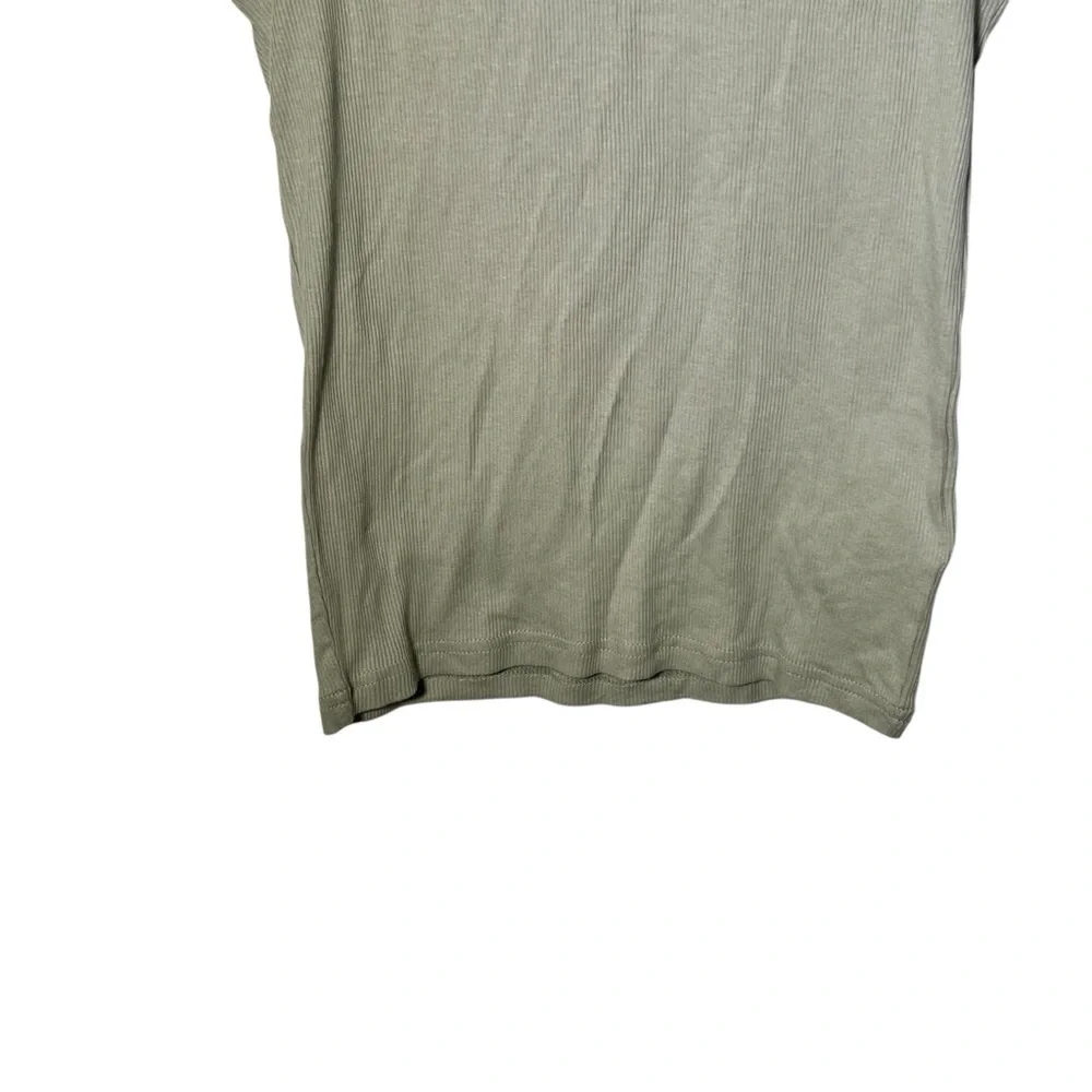 J Crew Light Green Ribbed Cutaway Tank Top NWT Medium